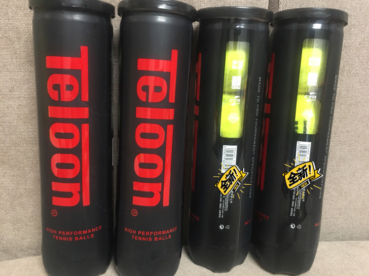 全新天龙网球P4比赛用球4粒装整箱24罐，...
