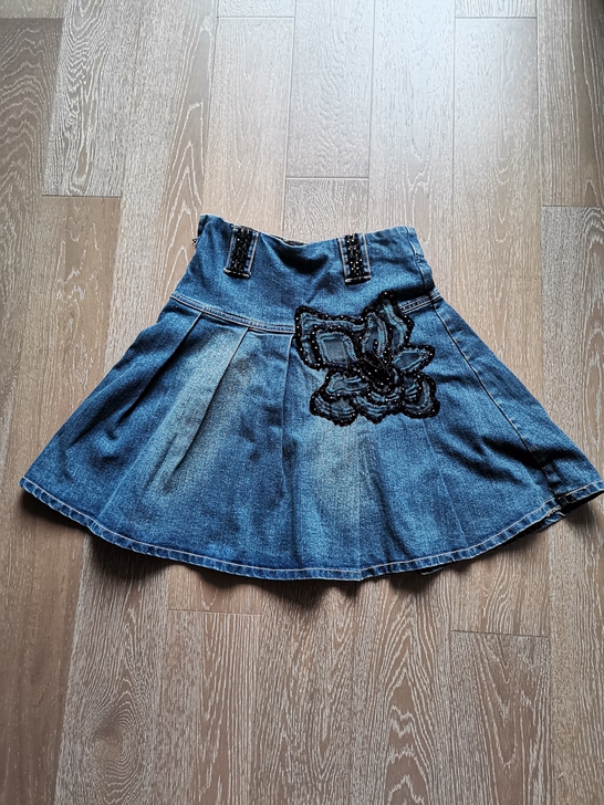 【闲置】牛仔花朵裙