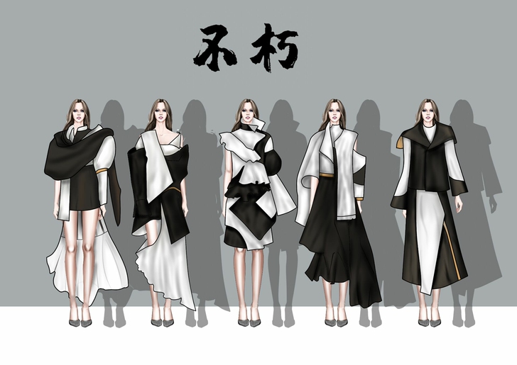 服装效果图约稿  款式图约稿