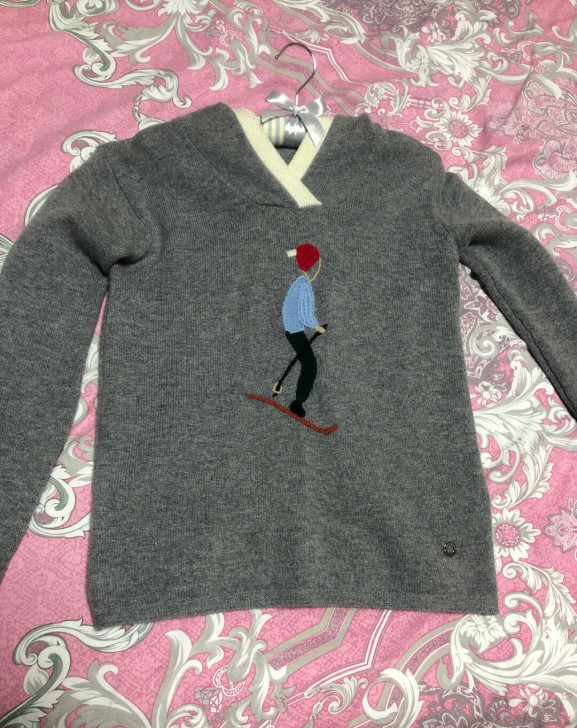 susisummer童趣羊绒衫连帽针织上衣...