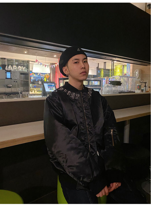 NINJA 暗黑高街oversize字母刺...