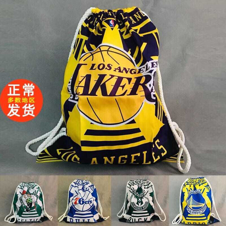 湖人队勇士队雄鹿篮球袋子背包篮球包训练包双...