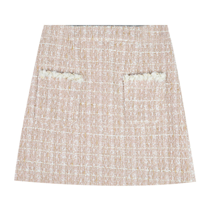 2019秋季新款韩版粗花呢外套+包臀裙套装...