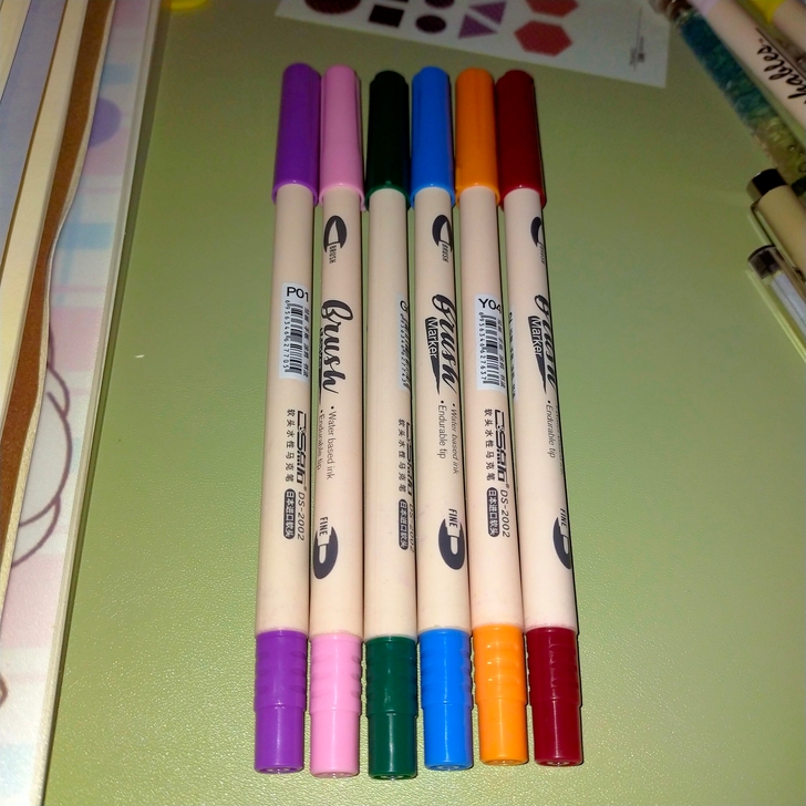 点石brash秀丽笔软头水彩笔渐变色绘画涂...