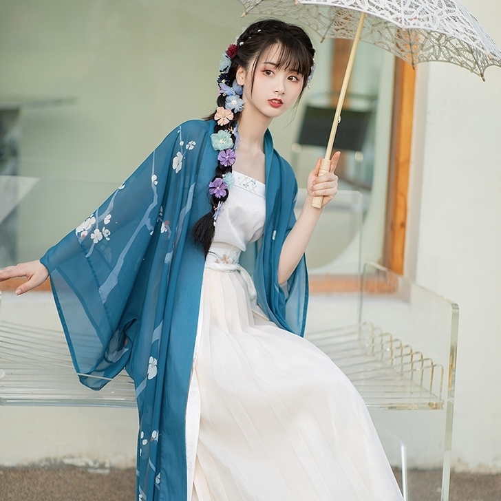 池夏夏:式微 宋制长干寺长衫压褶裙 原创改...