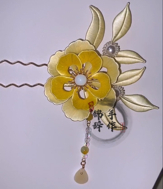 【锦辞手作】玉檀$$##$$-缠花发簪汉服...