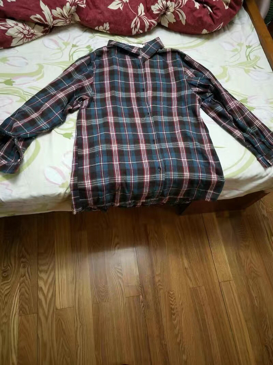 格子衬衫女设计感小众2021春秋新款宽松复...