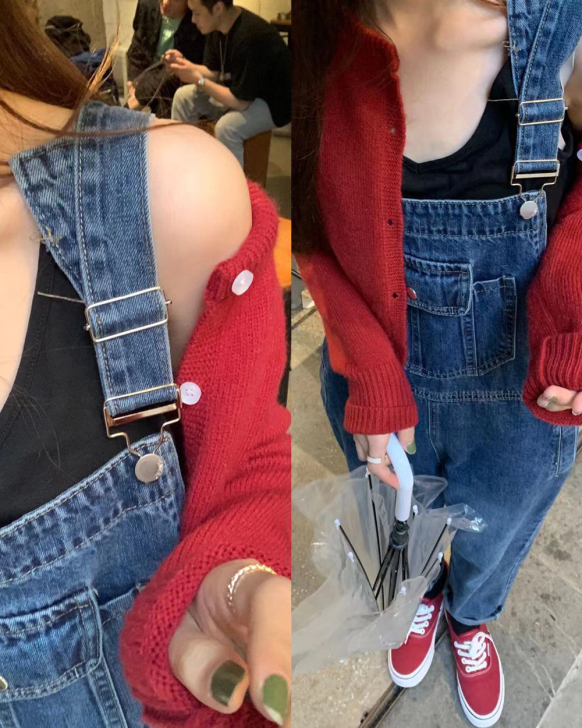 最小的海 背带 牛仔裤   毕业出