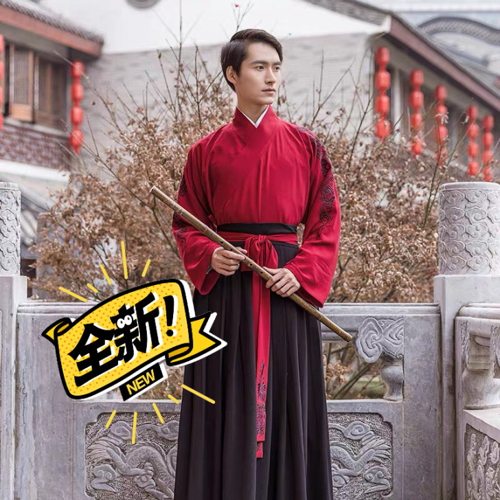 【出】重回汉唐汉服男云骧日常传统交领上衣下...