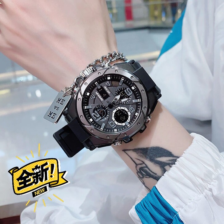 手表男士高档帅气黑科技高中大学生成人防水潮...