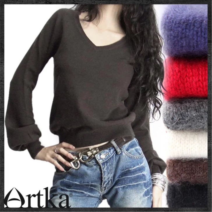 阿卡 羊绒衫 咖啡色 均码