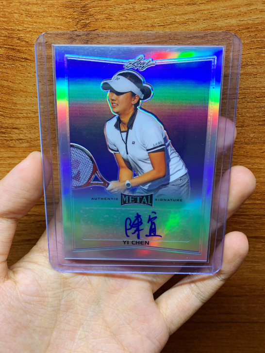 台北网球美女 陈宜 折射签名 球星卡