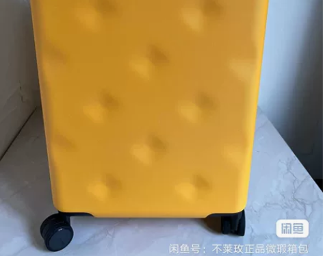 旅行箱不莱玫行李箱22plus圆点纹红黄色...