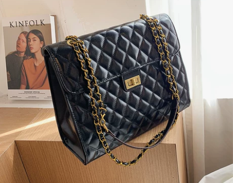 菱格链条包包女秋冬2021新款时尚百搭小众...