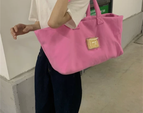 ?手提包包女2021新款网红同款泡面包呢子...