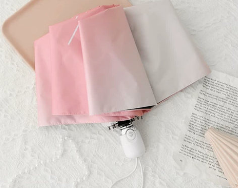 蜜桃牛奶~温柔ins风雨伞女折叠全自动晴雨...