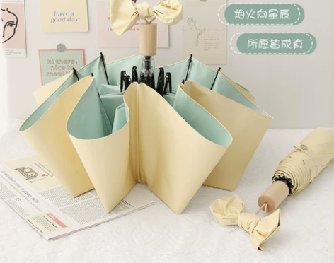 冰淇淋色系~太阳伞防晒防紫外线晴雨两用女折...