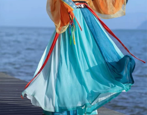 茶马古道【浮光】花朝记汉服 晋制绣花晋襦8...