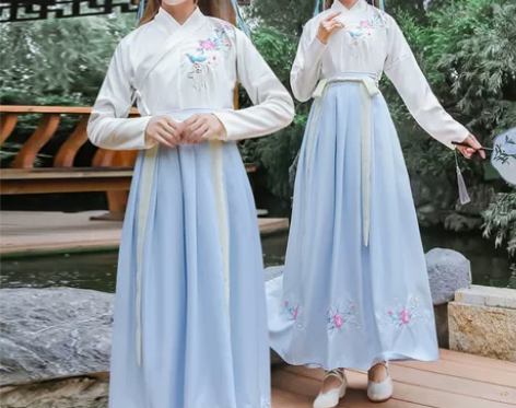 【低价包邮】汉服女春秋襦裙齐腰中国风套装 ...