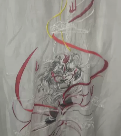 如梦霓裳汉服女大袖衫狮火凌云原创祥狮流云绣...