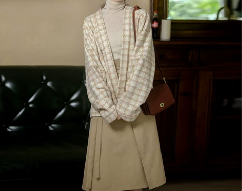 桔屿原创汉服女宋制飞机袖旋裙【芳格】汉元素...