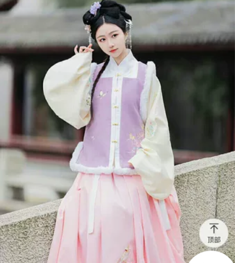xd汉服比甲 S码 墨子研汉服女正品原创明...