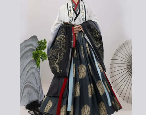汉服男正品原创中国风汉服女侠客古装交领齐腰...