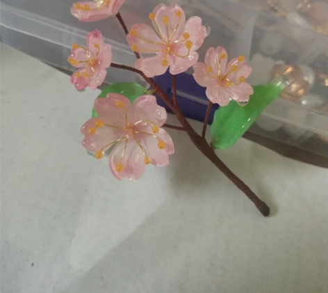 热缩樱花发簪,借八重樱热缩发簪,有长短还是...