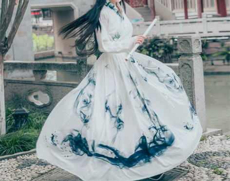 【搬家清仓】七巧坊 雅声 水墨交领+齐腰下...