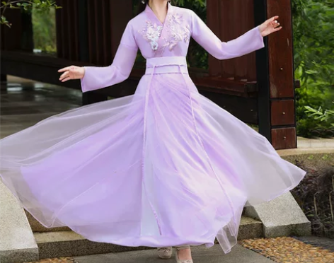 紫色汉服女中国风夏季整套正品原创古装改良版...