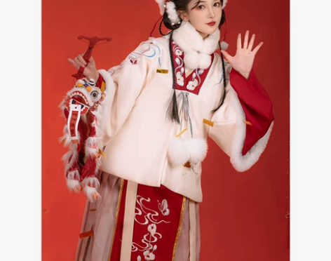 耀春汉服女冬季正品原创秋中国风古装比甲过年...