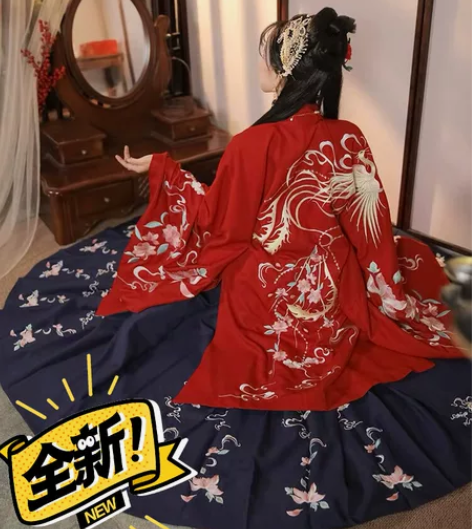 海棠 墨子研原创正品汉服女长袄明制立领褶裙...