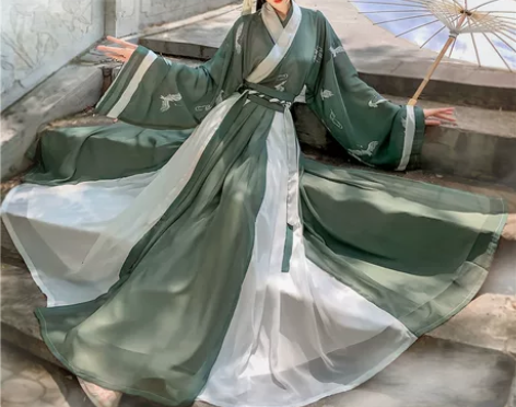 汉旭长安故里汉服女齐腰襦裙晋制交领三件套一...