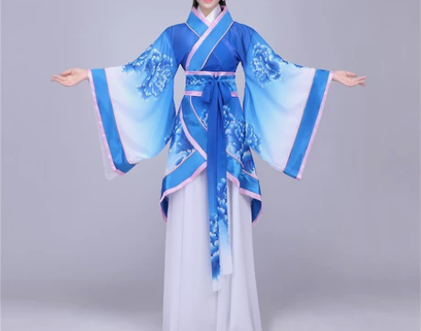 【天天特价】古装服装仙女古筝演出服舞蹈汉服...