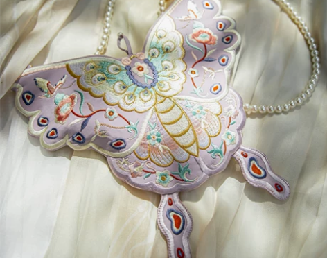 司南阁原创蝴蝶包汉服女单肩斜挎双面蝴蝶刺绣...