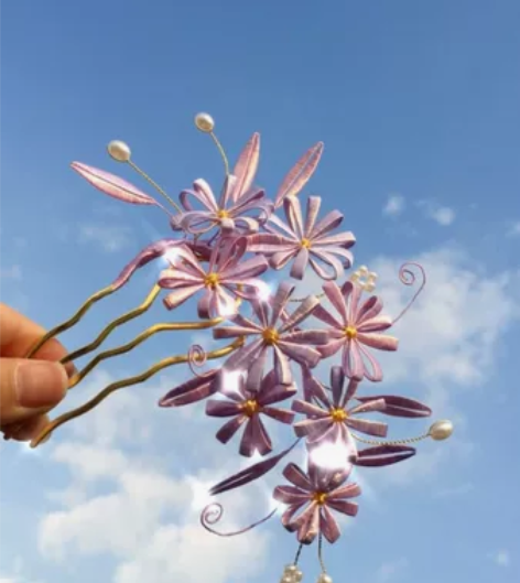 原创小雏菊 春仔花  缠花发钗  汉服配饰...