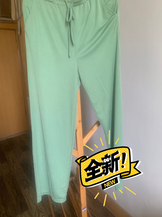 唐诗夏季休闲冰丝裤直筒拖地裤