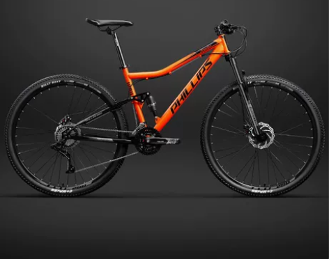 菲利普软尾山地车自行车成人越野双减震变速男...