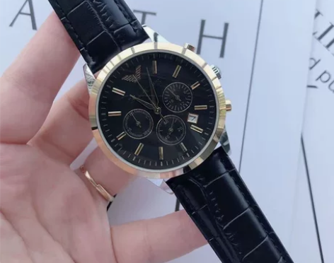 阿玛手表 男尼品牌三眼设计轻奢礼物石英腕表...