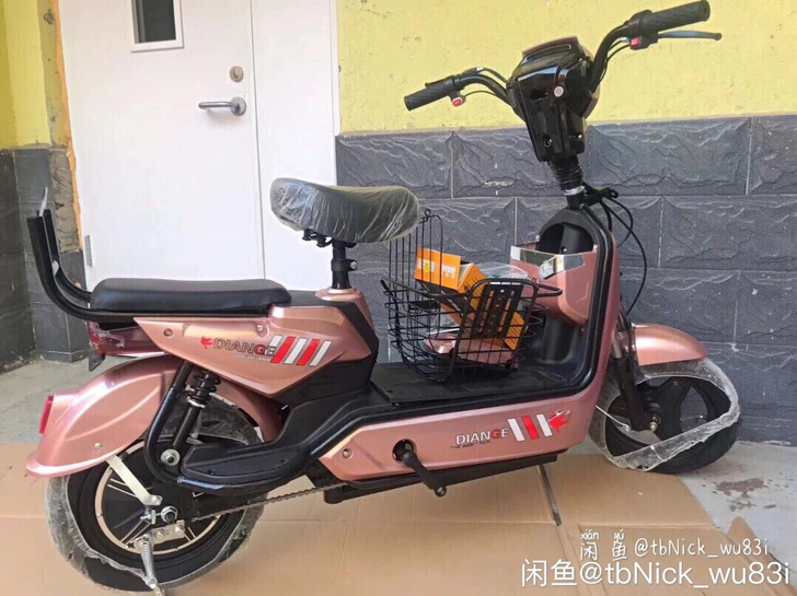 典鸽电动车，电动自行车，粉色，全新，没骑过...