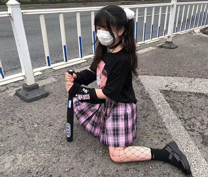 实心钢棒球棍杆子铁车载武器不良jk拍照道具...