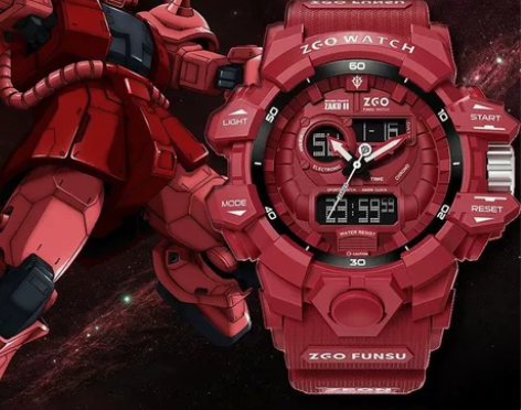急卖 正港ZGOx高达手表男多功能运动双...