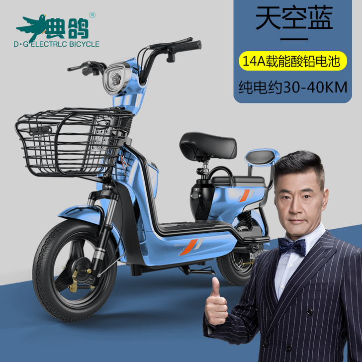 典鸽品牌电动电瓶车小型车女士迷你新款电动自...
