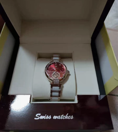 瑞士正品百达翡丽时尚手表女镂空机械表网红女...