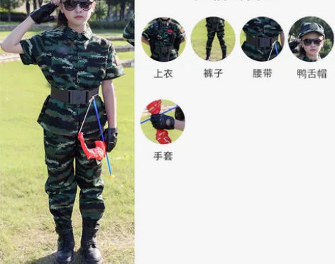 儿童迷彩服套装特种兵军装警装幼儿军训服演出...