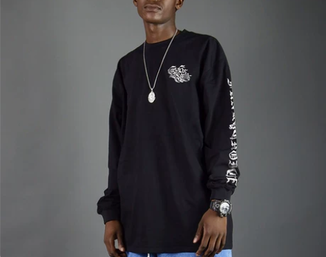 机车复古长袖T恤男死飞西海岸潮流长TEE港...