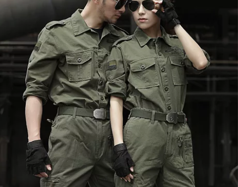 户外空降师套装特种兵迷彩服野战服作训服军绿...