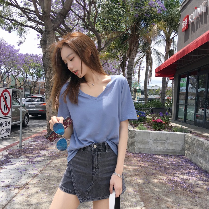 牛仔短裤女夏高腰