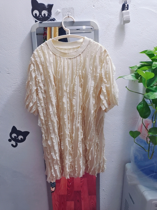 荷叶边短袖蕾丝衫女夏季2021年新款百搭白...