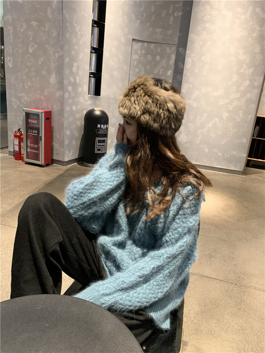 猫哩哩Catlili 韩版网红可爱兔毛皮草...